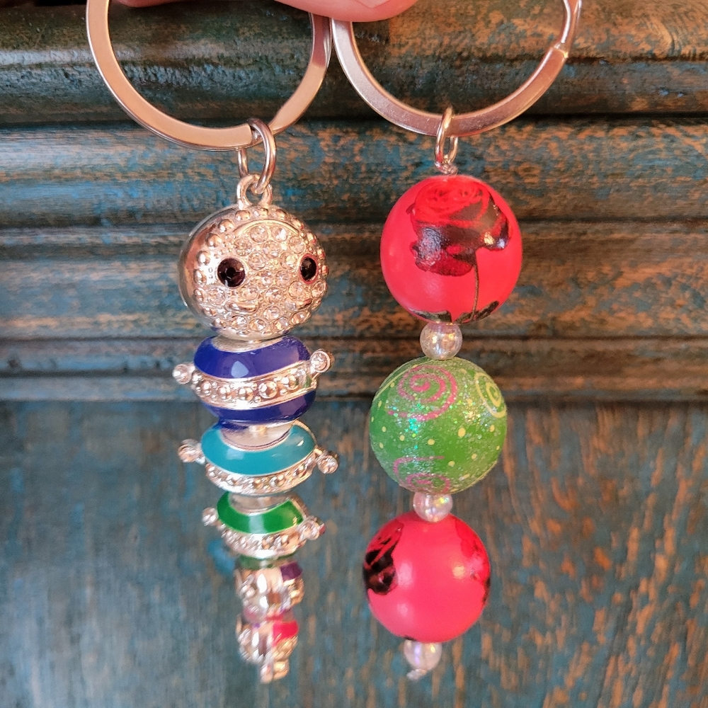 Key Chain Bag Charm & Accessory Bundle ~ Rhinestone ~ Birds & Bug - Picture 4 of 13